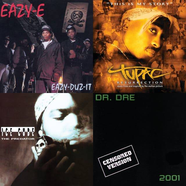 90s rap (clean) - 2pac, Biggie, Eazy-E, Eminem, Ice Cube, Dr Dre
