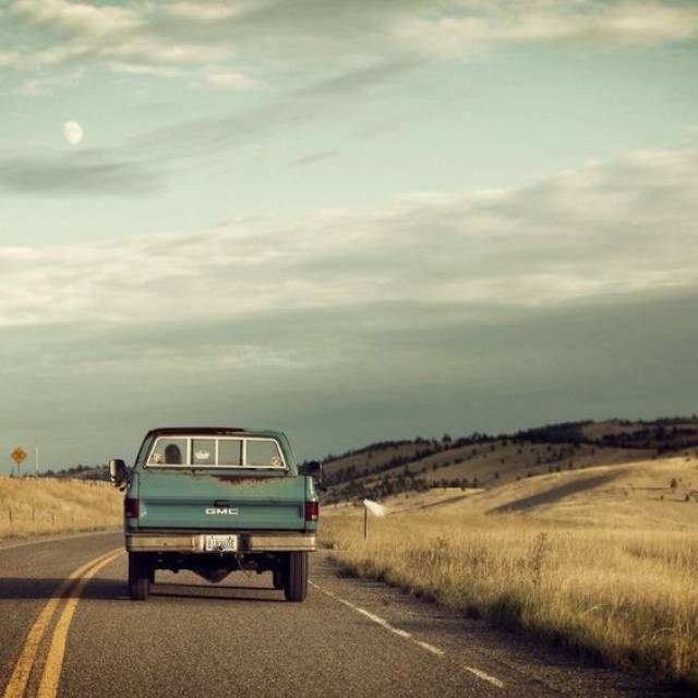 Country road and old truck